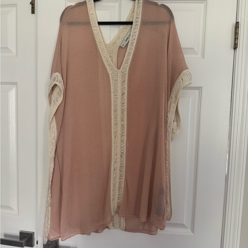 COPY - Zara Pink Knit with Cream Detailing